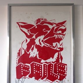 Faile Dog (IV - Shimmering Red) by Faile