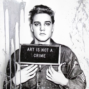 Happy Birthday Elvis! – Jailhouse Pop (Silver Drip) by Mr Brainwash