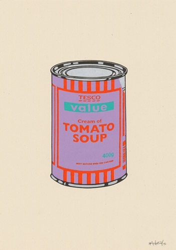 Soup Can (Violet, Orange, Mint) by Banksy