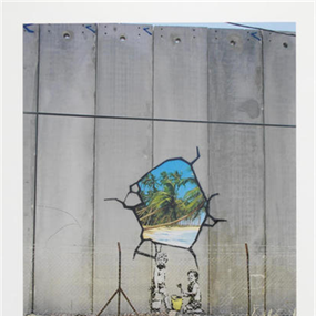 Separation Wall - Alpine View by Banksy