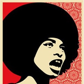 Angela Davis (Large Format) by Shepard Fairey