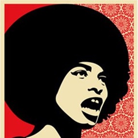 Angela Davis (Large Format) by Shepard Fairey