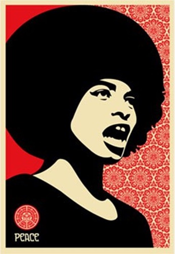 Angela Davis (Large Format) by Shepard Fairey