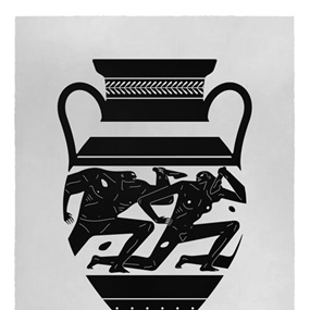 End Of Empire, Amphora (White) by Cleon Peterson