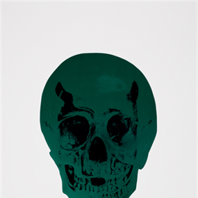 The Dead (Racing Green Raven Black Skull) by Damien Hirst