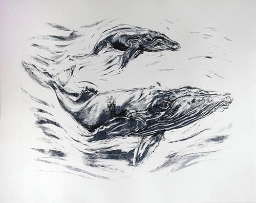 Humpback And Calf (First Edition) by John Simpson