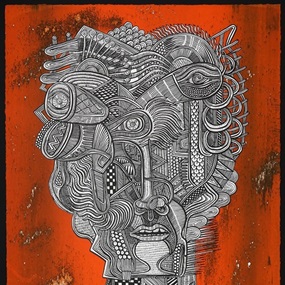 Portrait of The Aggregation God (Orange) by Zio Ziegler