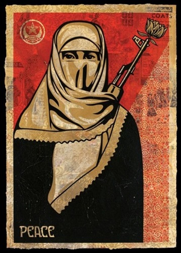 Muslim Woman (HPM) by Shepard Fairey