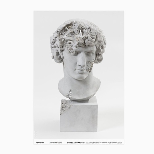 Grey Selenite Eroded Antinous As Bacchus, 2020 (First Edition) by 