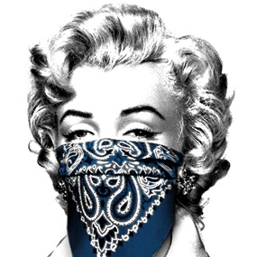 Stay Safe (Blue) by Mr Brainwash