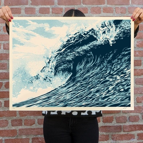 Wave Of Distress (Blue) by Shepard Fairey