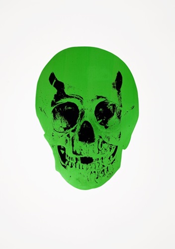 The Dead (Lime Green Raven Black Skull) by Damien Hirst