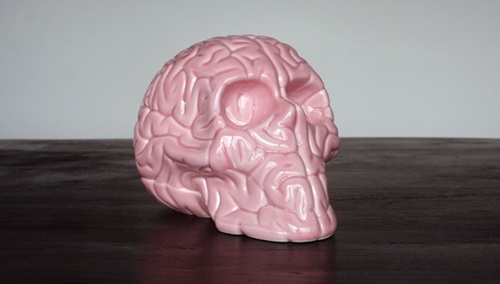 Skull Brain (Pink Porcelain) by Emilio Garcia