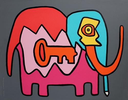 Elephant Key (Dark Grey) by Thierry Noir