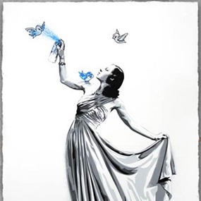 Untitled (Nepal) (Blue) by Mr Brainwash
