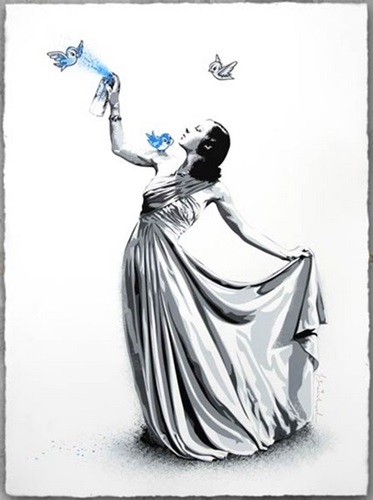 Untitled (Nepal) (Blue) by Mr Brainwash