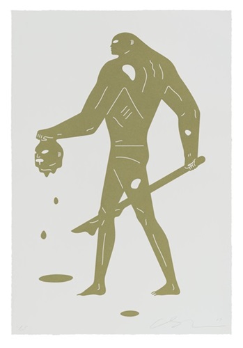 Headless Man (Gold & White) by Cleon Peterson