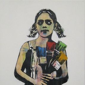 Paintbrush Girl (Canvas) by Dolk