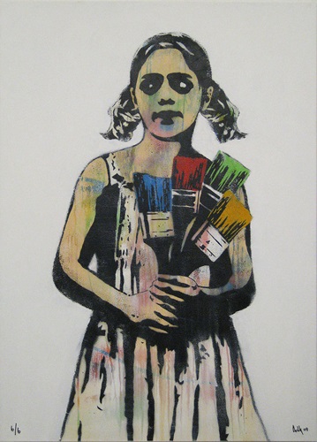 Paintbrush Girl (Canvas) by Dolk