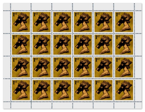 1st Class Gold (SMD10 Legacy Editions - STAMP SHEET) by James Cauty