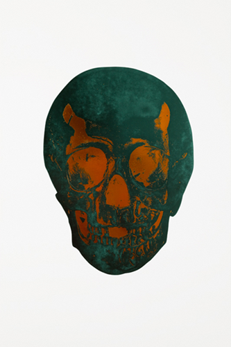 The Dead (Racing Green Island Copper Skull) by Damien Hirst