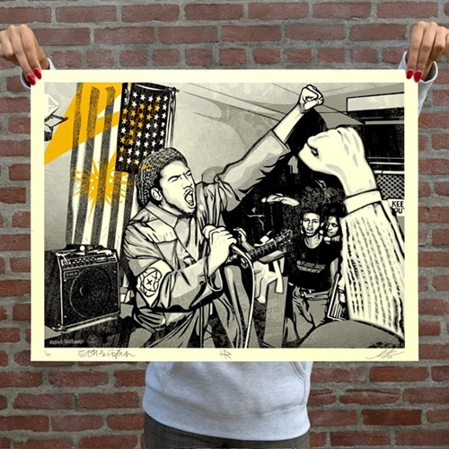 Bad Brains - Fist & Flag  by Shepard Fairey