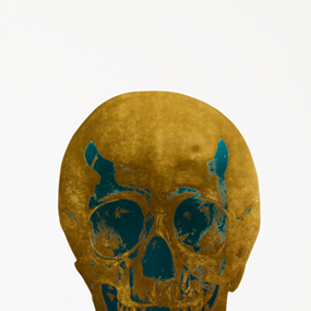 The Dead (Oriental Gold Turquoise Skull) by Damien Hirst