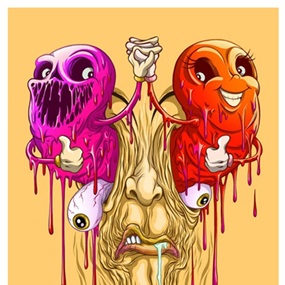 Guilty Smurf Black by Alex Pardee Editioned artwork | Art Collectorz