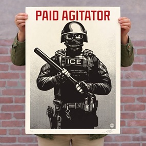 Projection Mirror: Paid Agitator by Shepard Fairey