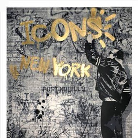 The Wall (Gold) by Mr Brainwash