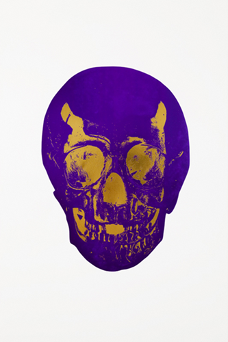 The Dead (Imperial Purple Oriental Gold Skull) by Damien Hirst