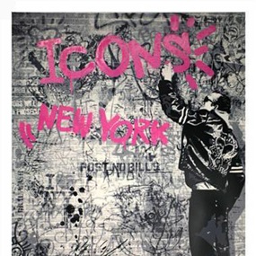 The Wall (Pink) by Mr Brainwash