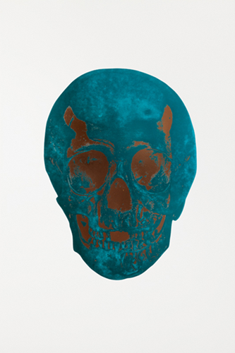 The Dead (Turquoise Panama Copper Skull) by Damien Hirst