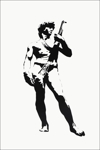 David With Kalashnikoff  by Blek Le Rat