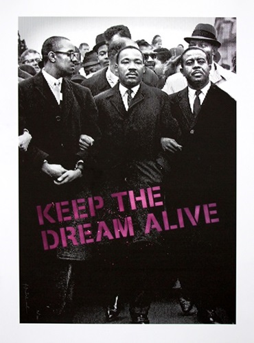 Keep The Dream Alive (Pink) by Mr Brainwash