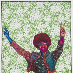 Bring a Folding Chair: A Portrait of Shirley Chisholm by Bisa Butler