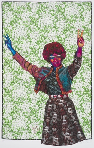 Bring a Folding Chair: A Portrait of Shirley Chisholm  by Bisa Butler