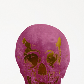 The Dead (Loganberry Pink Oriental Gold Skull) by Damien Hirst