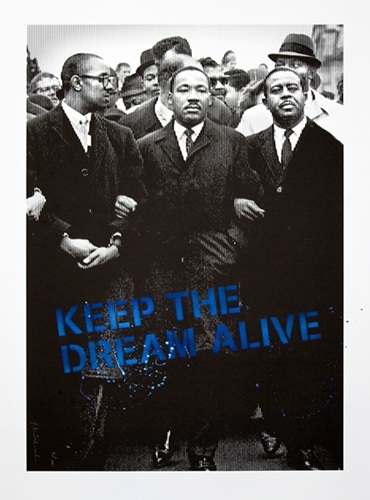 Keep The Dream Alive (Blue) by Mr Brainwash