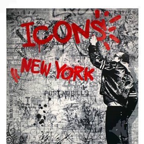 The Wall (Red) by Mr Brainwash