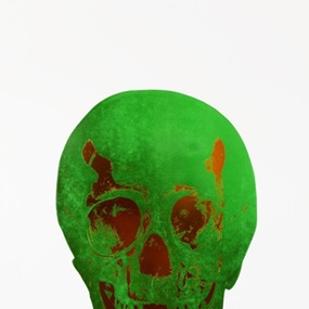 The Dead (Lime Green Island Copper Skull) by Damien Hirst