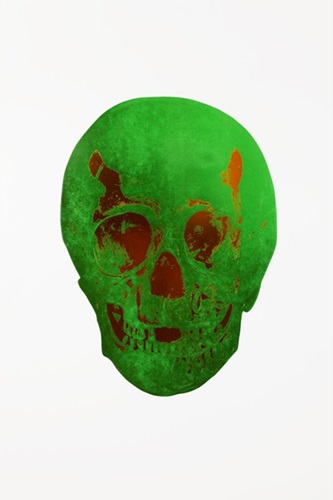 The Dead (Lime Green Island Copper Skull) by Damien Hirst