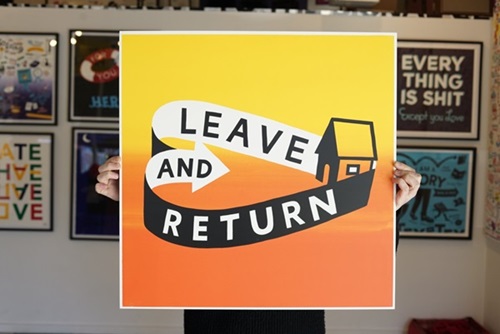 Leave And Return (Orange Aluminium) by Steve Powers