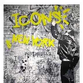 The Wall (Yellow) by Mr Brainwash