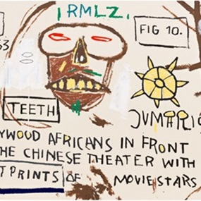 Hollywood Africans in front of the Chinese Theater with Footprints of Movie Stars by Jean-Michel Basquiat