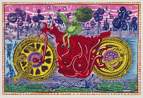 Selfie With Political Causes (Etching) by Grayson Perry