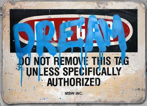 Dream (Blue) by Mr Brainwash