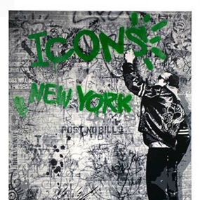 The Wall (Green) by Mr Brainwash