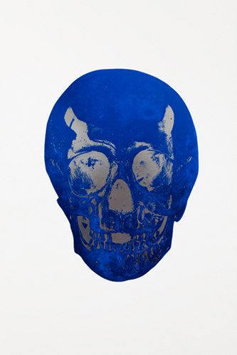 The Dead (Westminster Blue Silver Gloss Skull) by Damien Hirst
