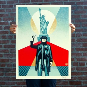 Lennon Peace And Liberty (Red) by Shepard Fairey